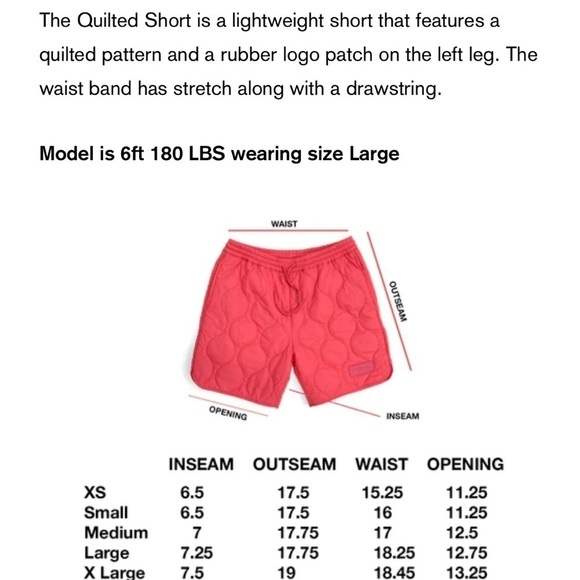 Mifland Quilted Shorts LE Bright Orange - Size XS - NWOT - Picture 11 of 12